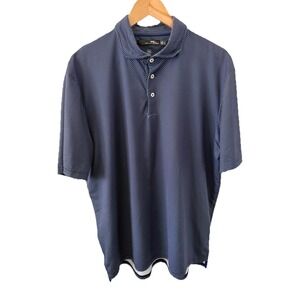 RLX Ralph Lauren Polo Shirt Mens Large Navy Blue Golf Wicking Performance